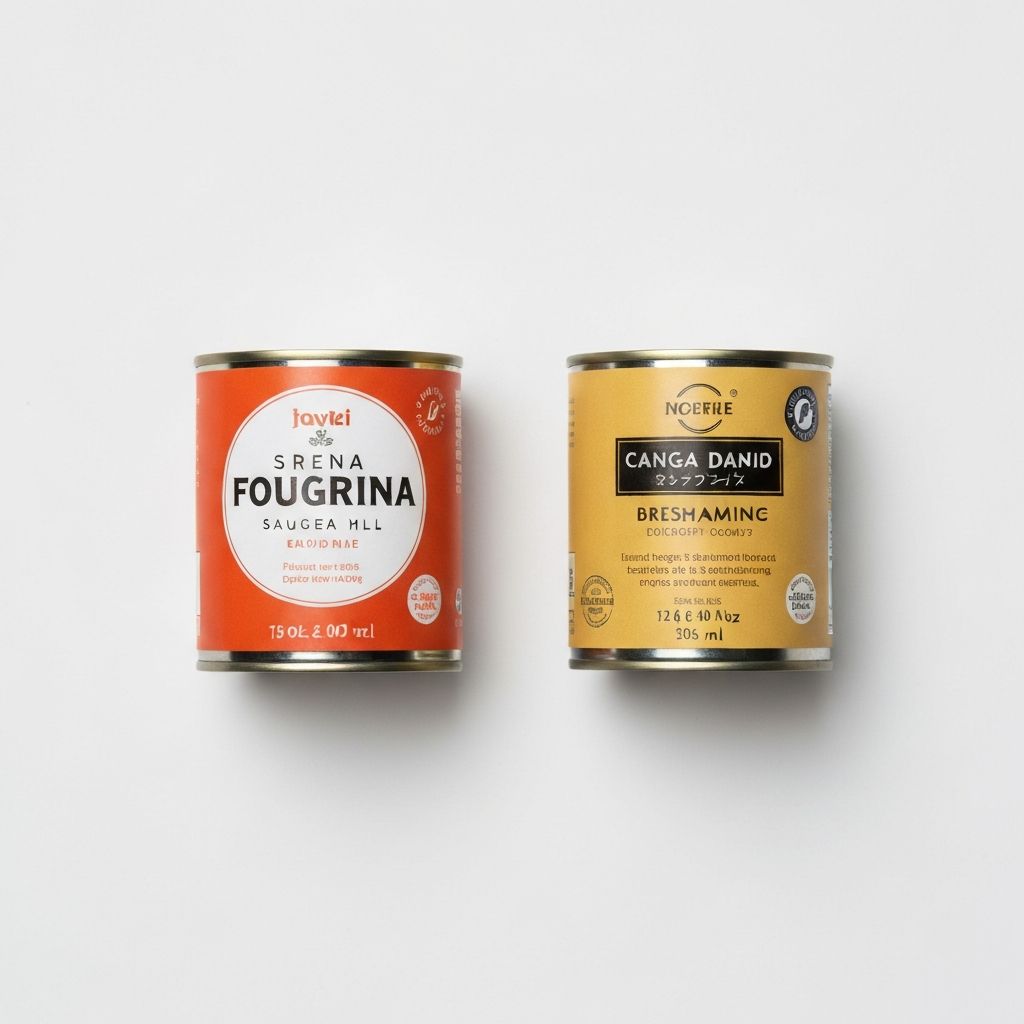 Zwei ähnliche Produkte nebeneinander zur Veranschaulichung von Vergleichen